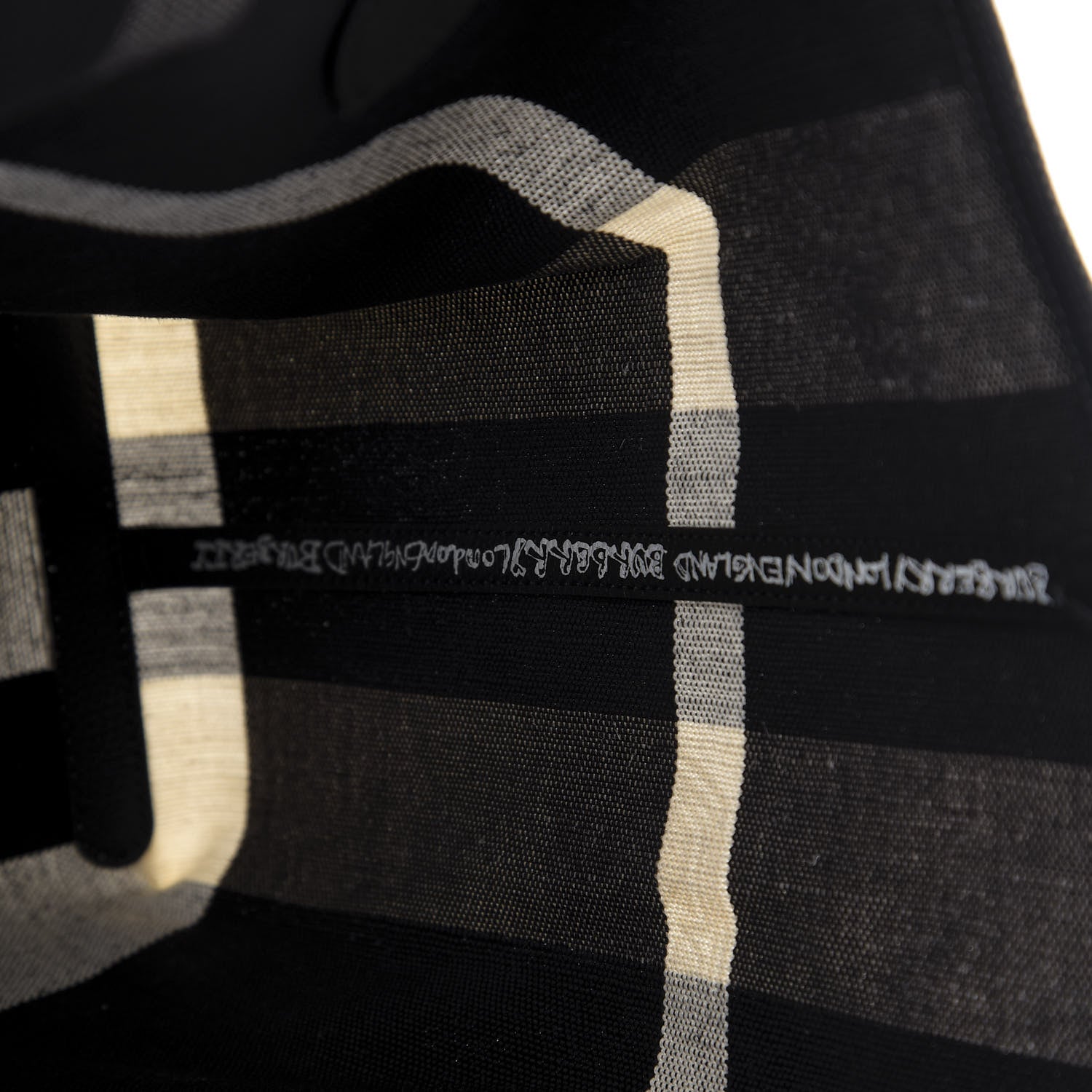 Burberry Coated Canvas Mega Check Medium Doodle Tote Black White 11 of 16