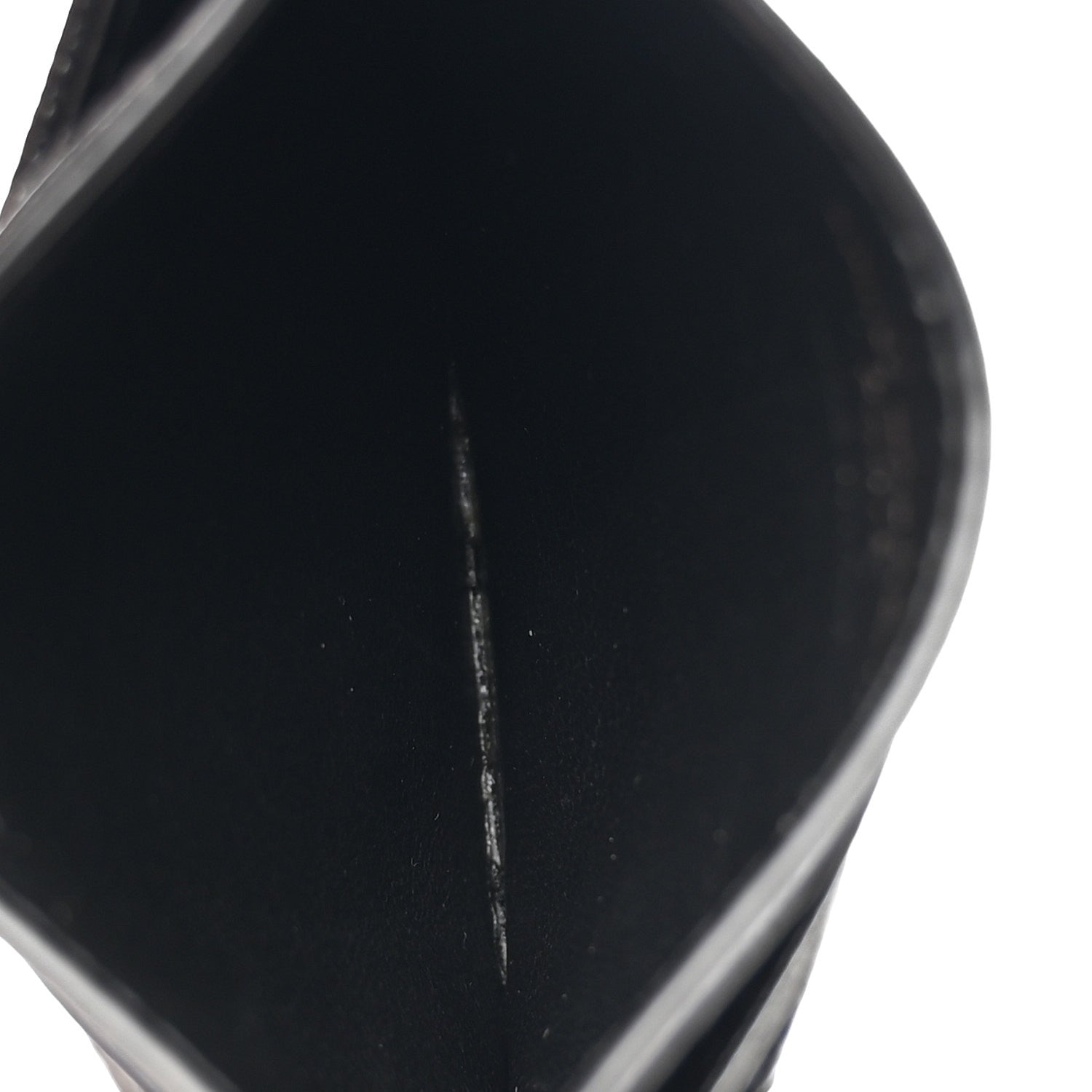 Saint Laurent Grain De Poudre Matelasse Chevron Monochrome Monogram Credit Card Case Black 5 of 7