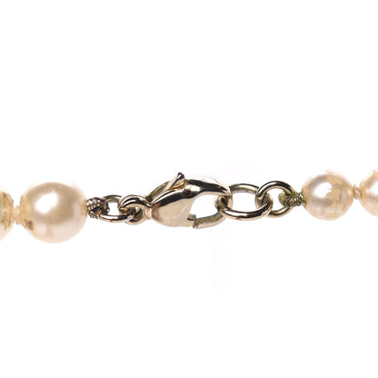 Chanel Pearl Crystal Long CC Necklace Gold 9 of 13