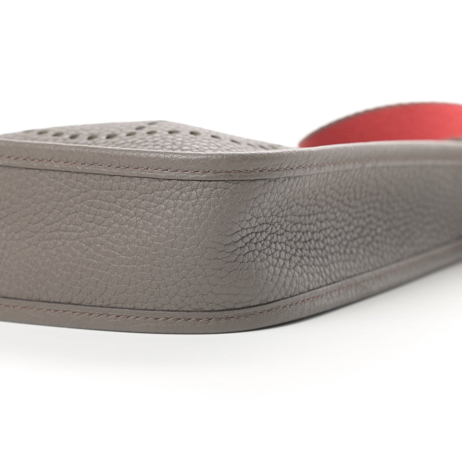 Hermes Taurillon Clemence Amazone Evelyne TPM Etain Rouge Casaque 10 of 11