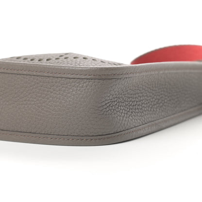 Hermes Taurillon Clemence Amazone Evelyne TPM Etain Rouge Casaque 10 of 11