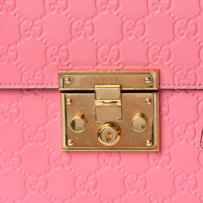 Gucci Guccissima Signature Medium Padlock Top Handle Bag Flush 10 of 16