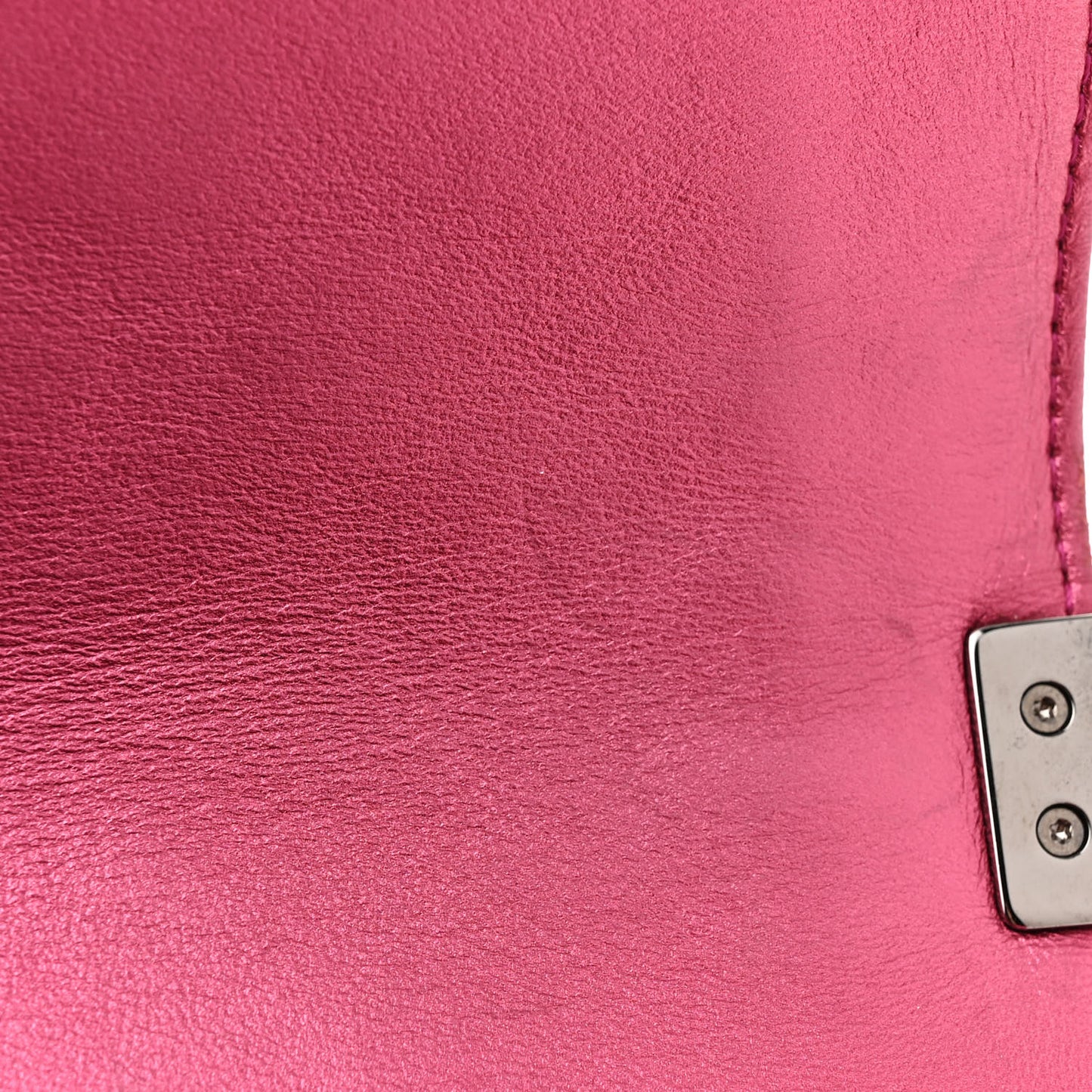 Metallic Patent Calfskin Quilted Medium Boy Flap Pink