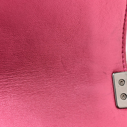 Chanel Metallic Patent Calfskin Quilted Medium Boy Flap Pink 13 of 15