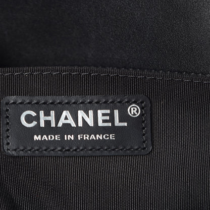 Chanel Lambskin Chevron Medium Boy Flap Black 8 of 13