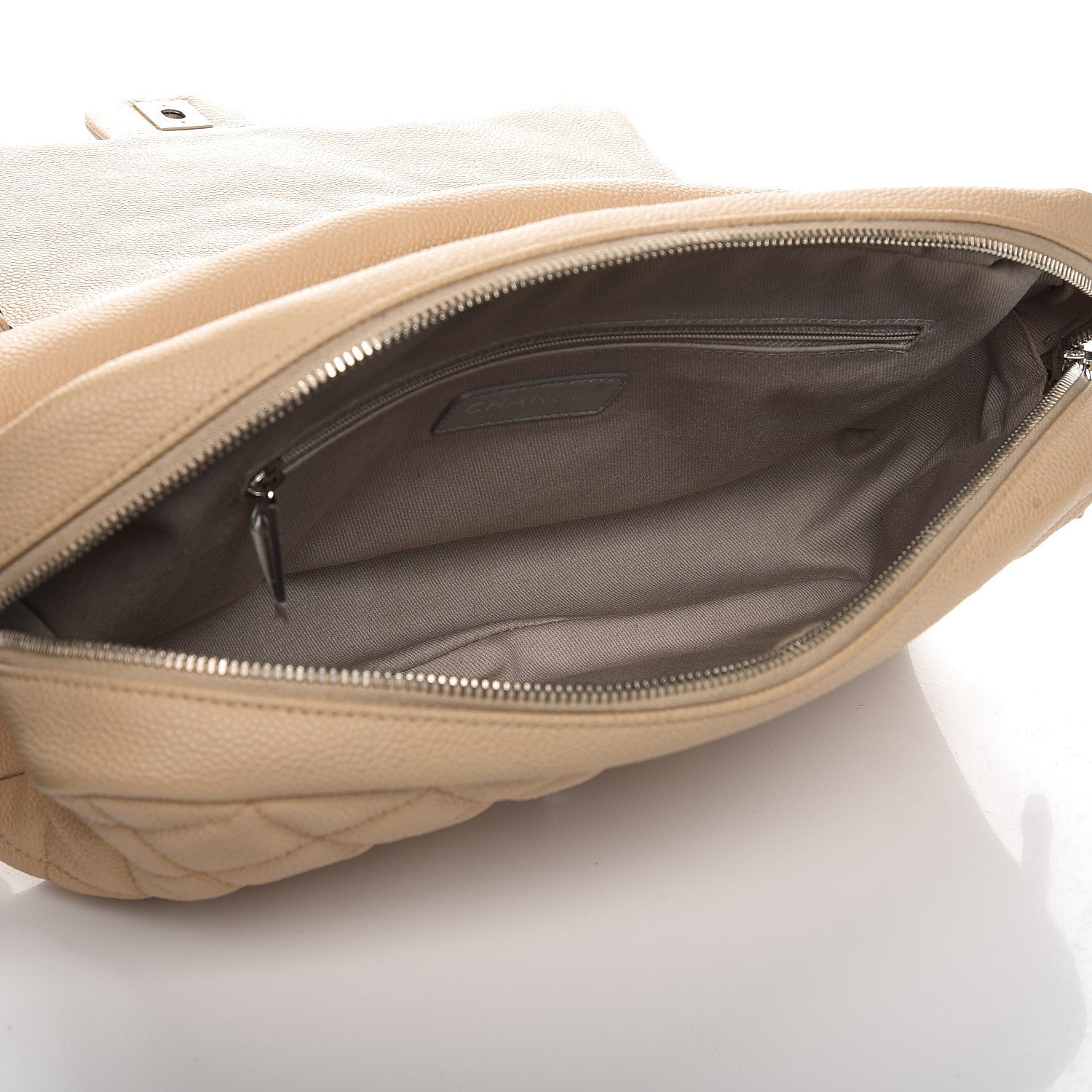Chanel Caviar Quilted Jumbo Easy Flap Beige 5 of 11