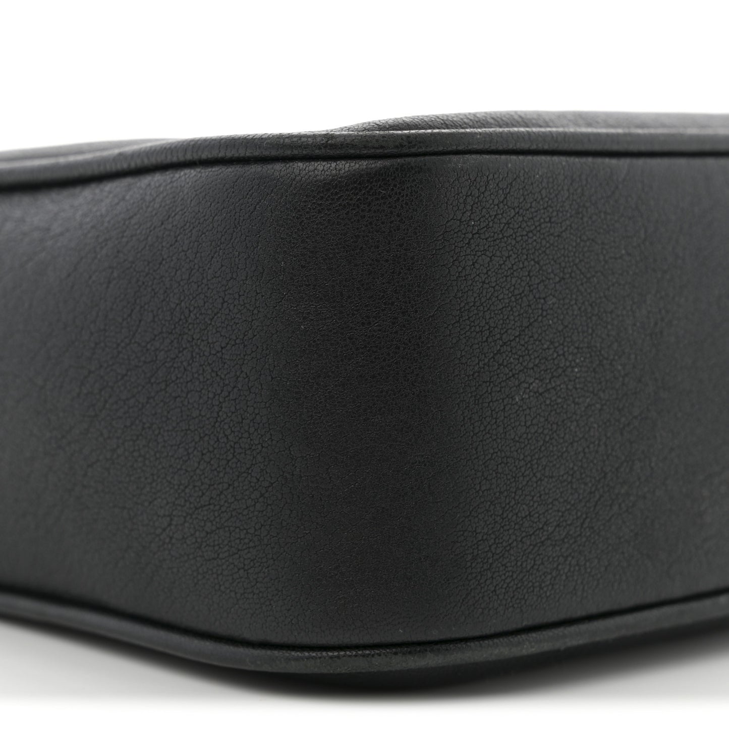 Grained Lambskin Monogram Lou Camera Bag Black