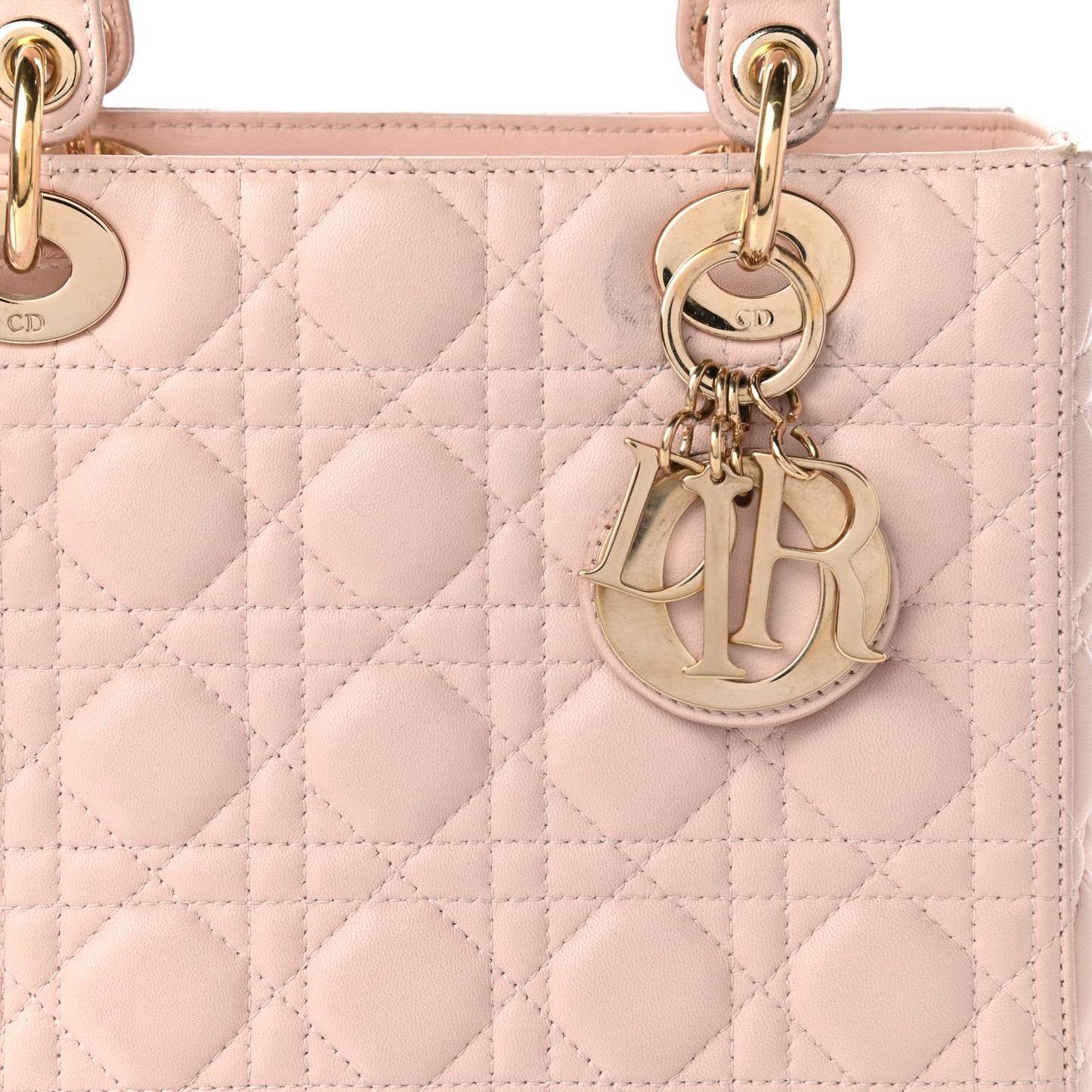 Lambskin Cannage Medium Lady Dior Light Pink