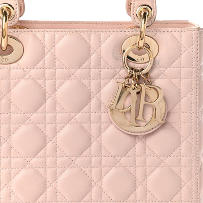 Christian Dior Lambskin Cannage Medium Lady Dior Light Pink 10 of 11