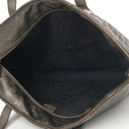 Gucci Imprime Monogram Medium Zippered Shopping Tote Pewter 5 of 13