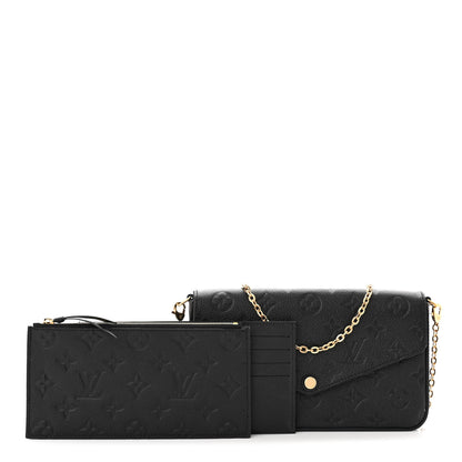 Louis Vuitton Empreinte Pochette Felicie Chain Wallet Black 3 of 13
