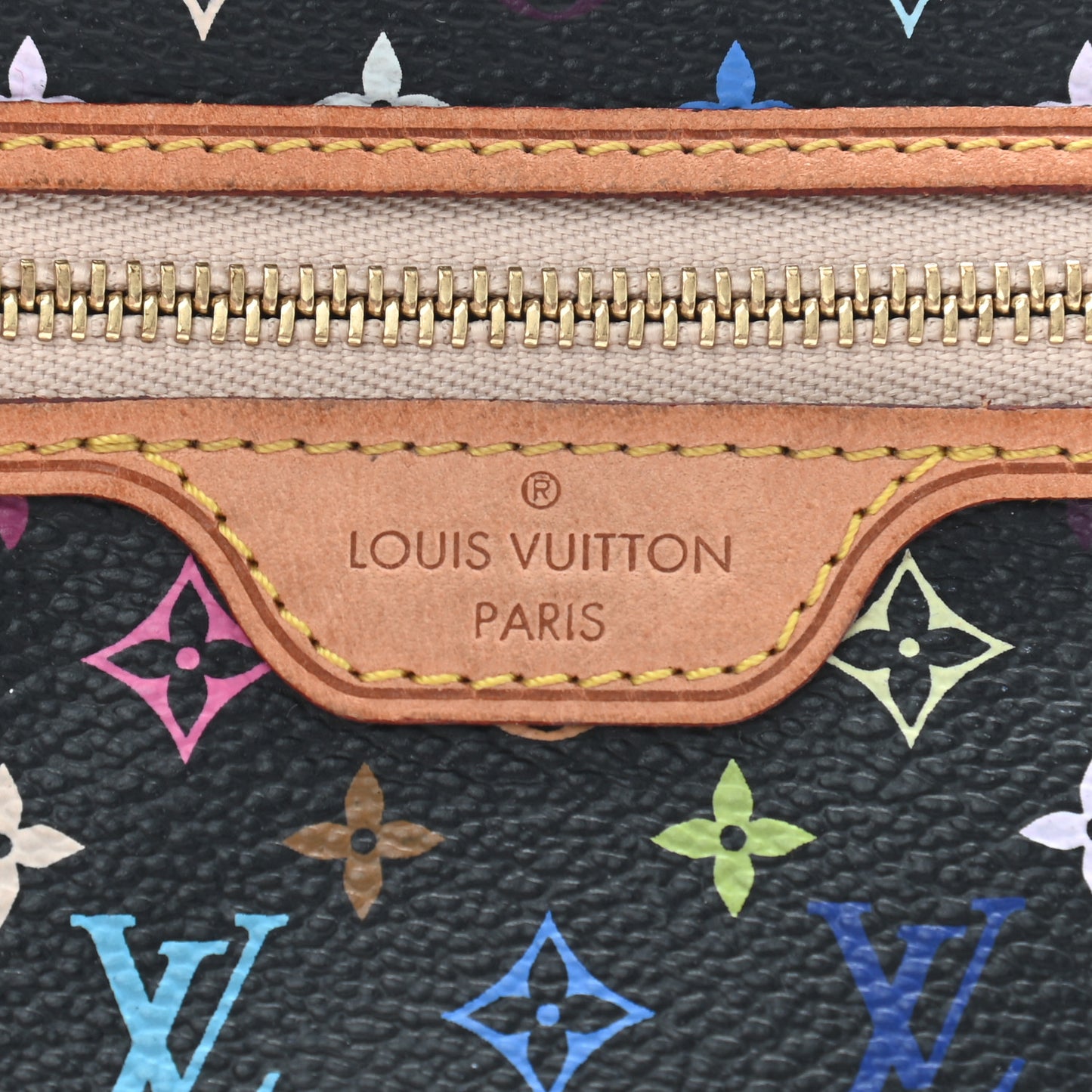 Monogram Multicolor Pochette Plate MM Black