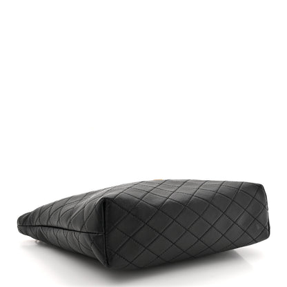Saint Laurent Lambskin Quilted Gaby Cosmetic Pouch Black 4 of 11