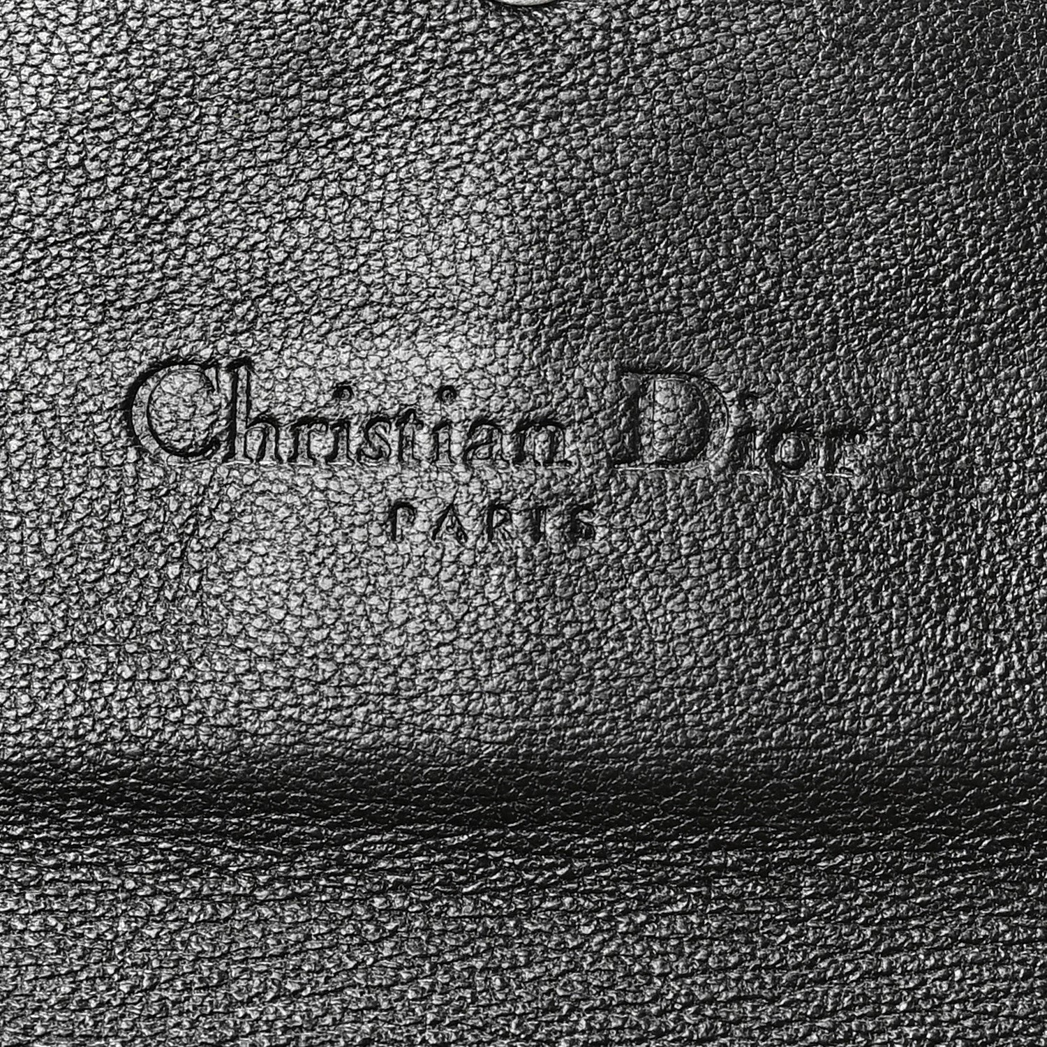 Christian Dior Lambskin Cannage Lady Dior Rendezvous Wallet On Chain Black 6 of 6