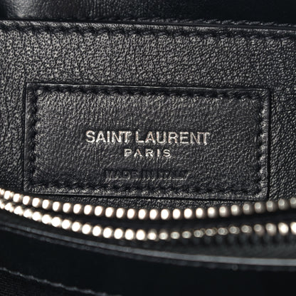 Saint Laurent Calfskin Y Quilted Monogram Small Loulou Chain Satchel Black 7 of 11