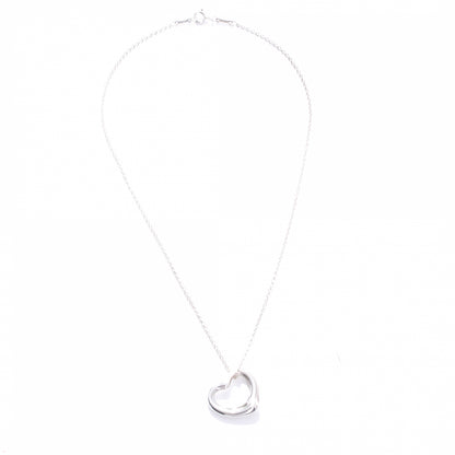 Tiffany Sterling Silver 22mm Elsa Peretti Open Heart Pendant Necklace 3 of 6