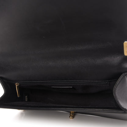 Chanel Lambskin Chevron Quilted New Medium Boy Flap Black 5 of 10