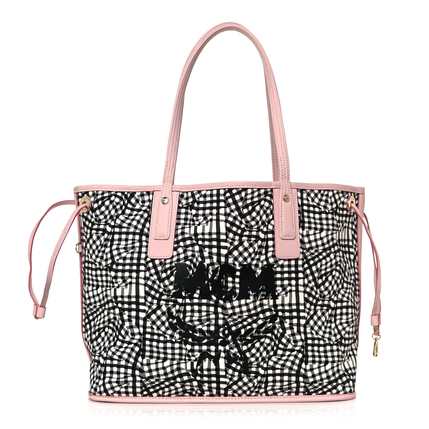 MCM Visetos Medium Liz Reversible Shopper Tote Powder Pink 12 of 19