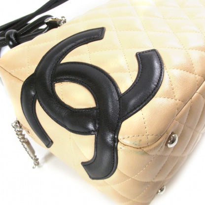 Chanel Calfskin Quilted Large Cambon Bowler Beige Black 5 of 11