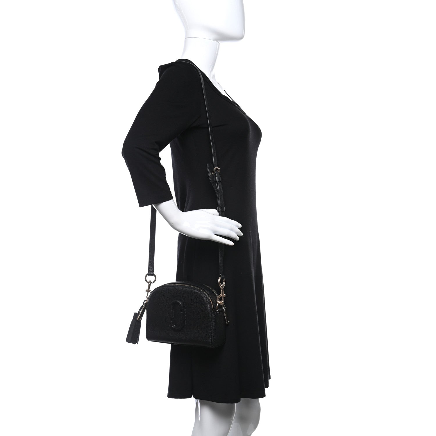 Marc Jacobs Calfskin Shutter Camera Crossbody Bag Black 2 of 11