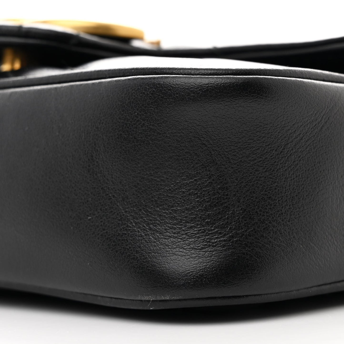 Calfskin Matelasse Super Mini GG Marmont Shoulder Bag Black
