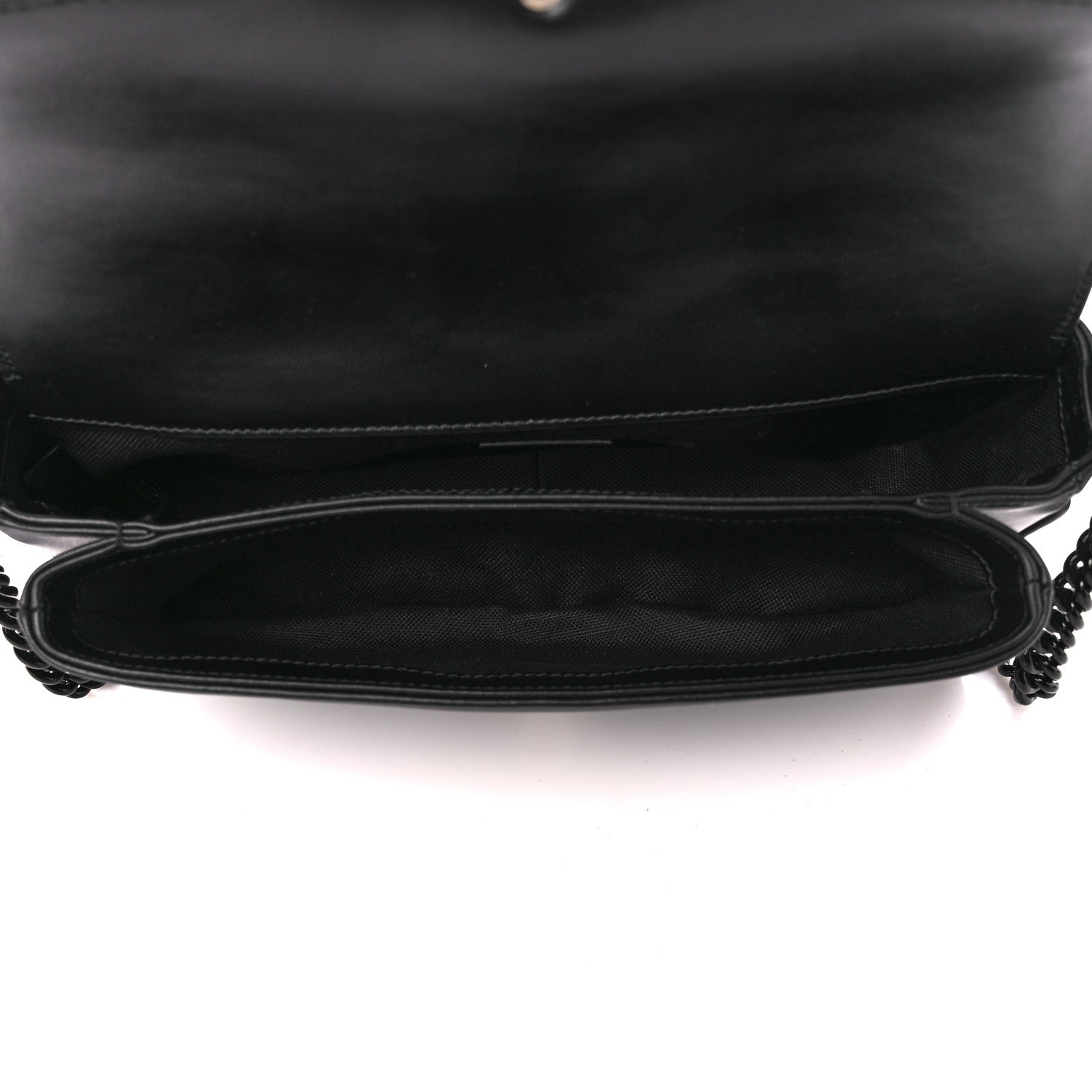 Gucci Calfskin Matelasse Monochrome GG Marmont Crossbody Shoulder Bag Black 5 of 11