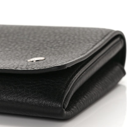 Burberry Grained Calfskin Continental Flap Wallet Black 9 of 9