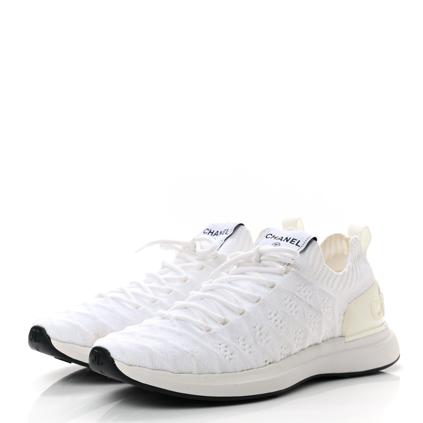 Mixed Fibers Quilted Womens CC Sneakers 39 White