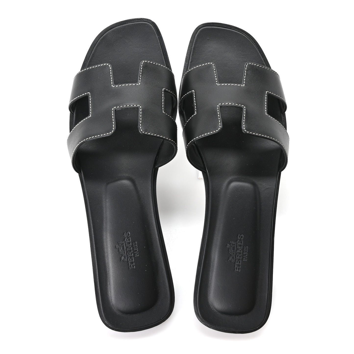 Box Calfskin Oran Sandals 40.5 Black