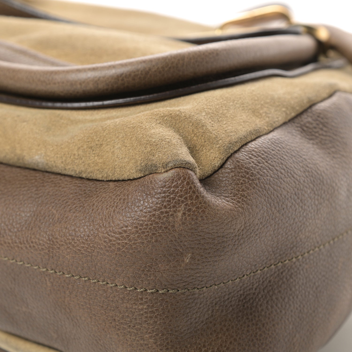 Chloe Suede Calfskin Large Paraty Khaki 11 of 17