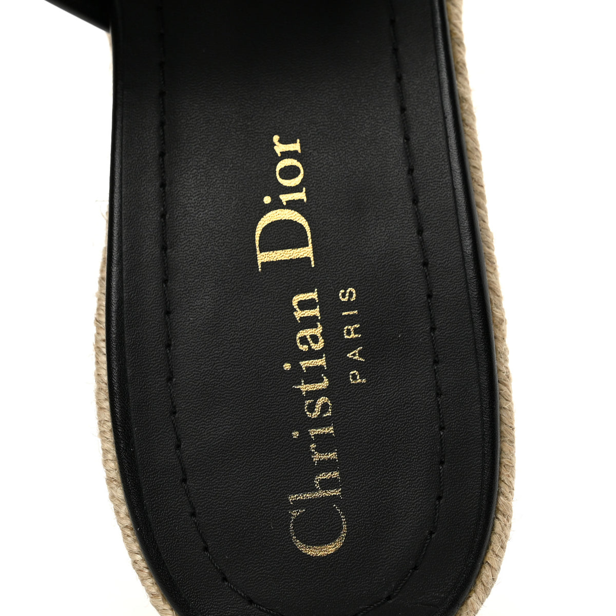 Christian Dior Calfskin 30 Montaigne Wedge Slide 41.5 Black 8 of 9
