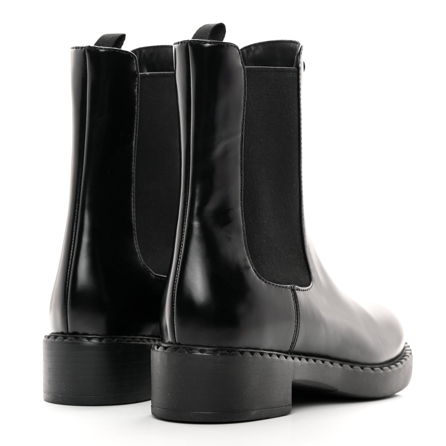 Spazzolato Metal Triangle Logo 50mm Chelsea Boots 37 Black
