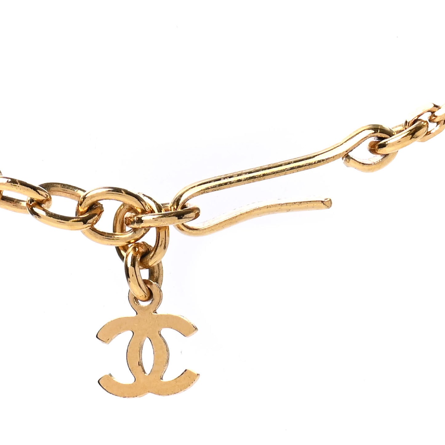 Resin Camellia CC Necklace Black Gold