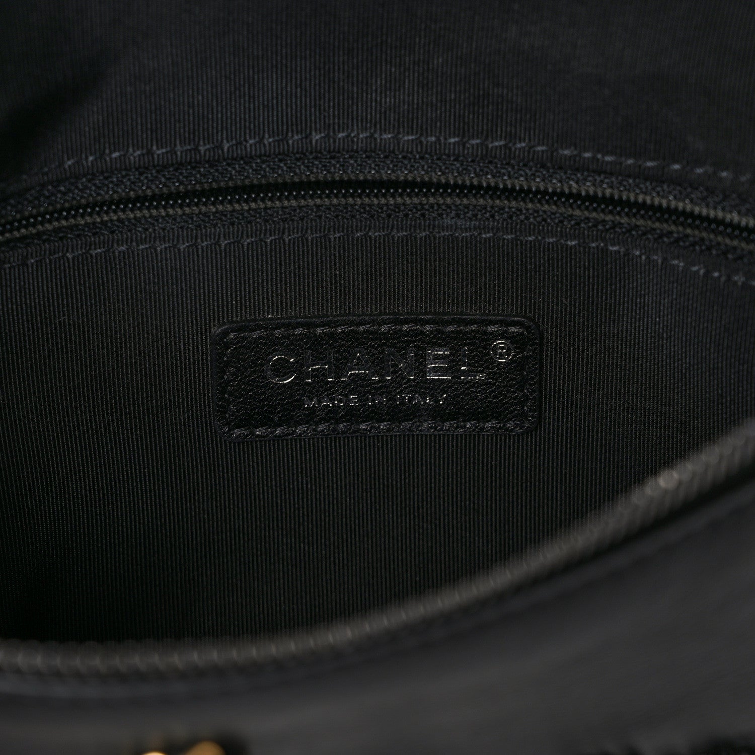 Chanel Calfskin Chain 20s Signe Waist Bag Black 6 of 11