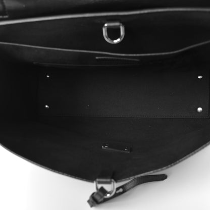 Givenchy Calfskin Crocodile Embossed Medium Shark Lock Satchel Black 8 of 9