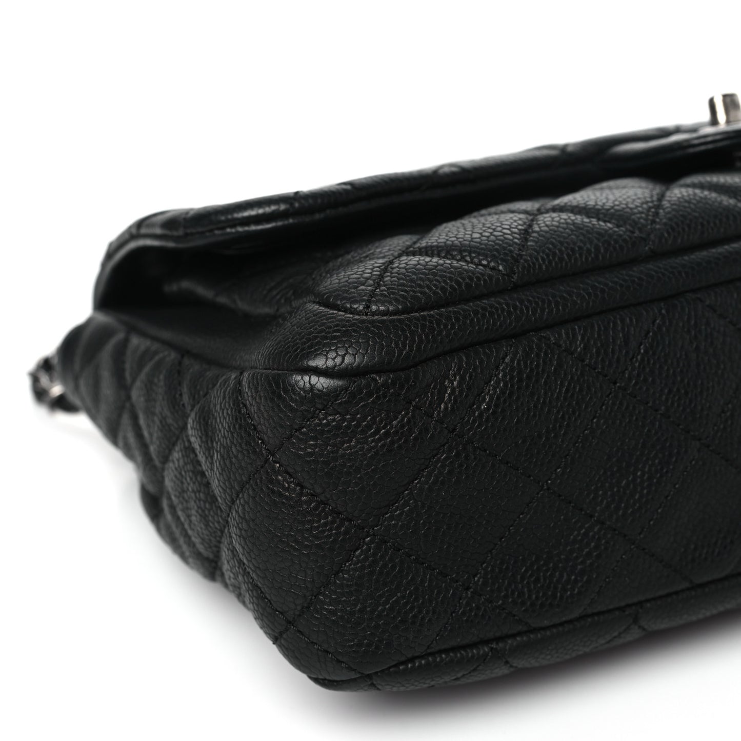 Caviar Quilted Large Now and Forever Flap Black