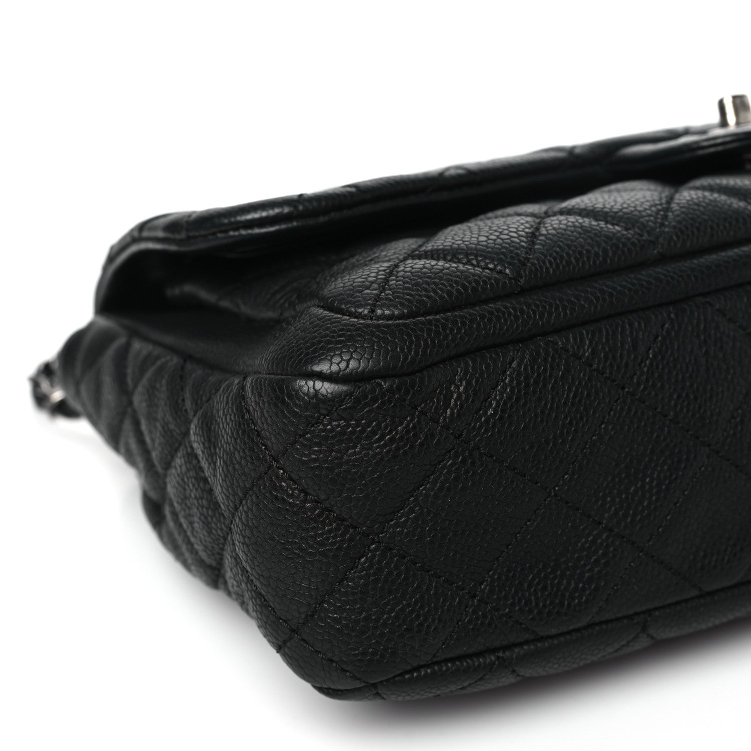 Chanel Caviar Quilted Large Now and Forever Flap Black 9 of 10