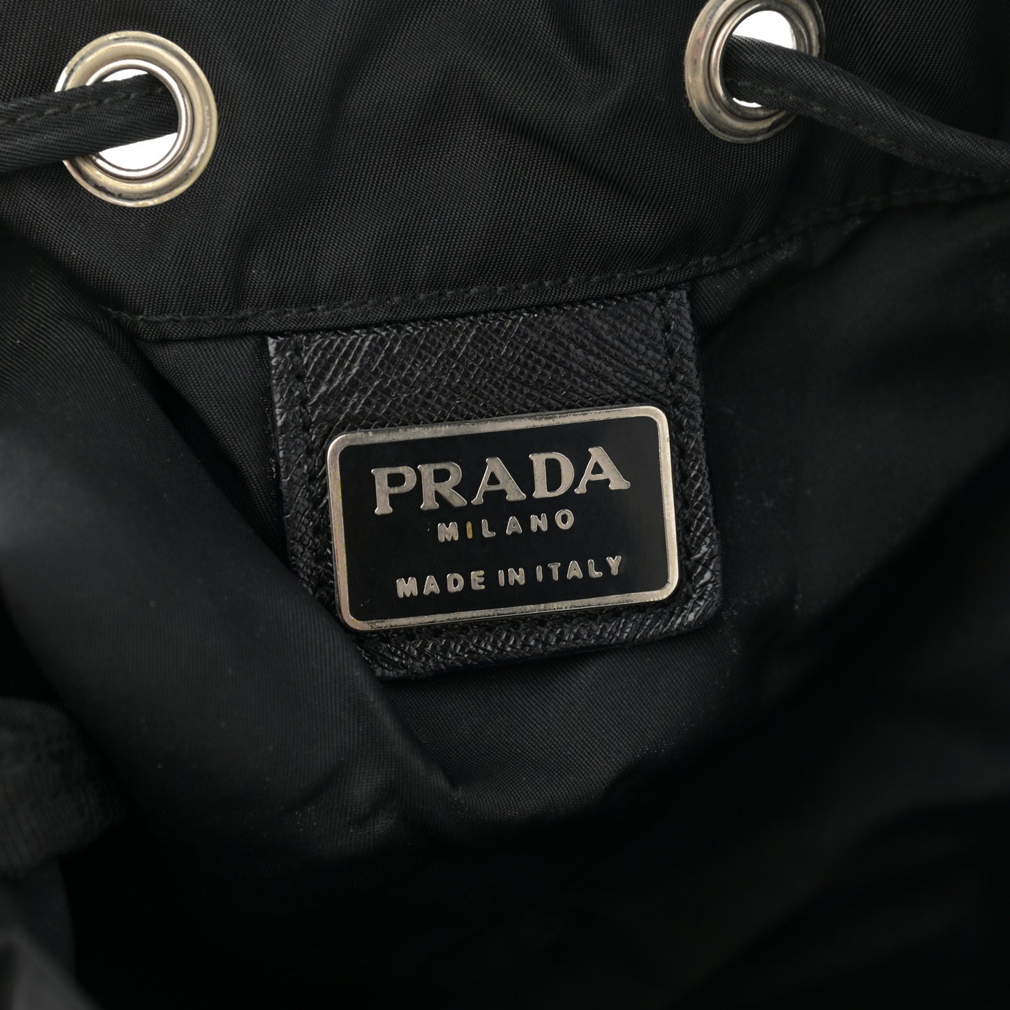 Nylon Vela Drawstring Pouch Black
