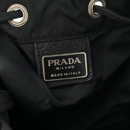 Prada Nylon Vela Drawstring Pouch Black 6 of 10