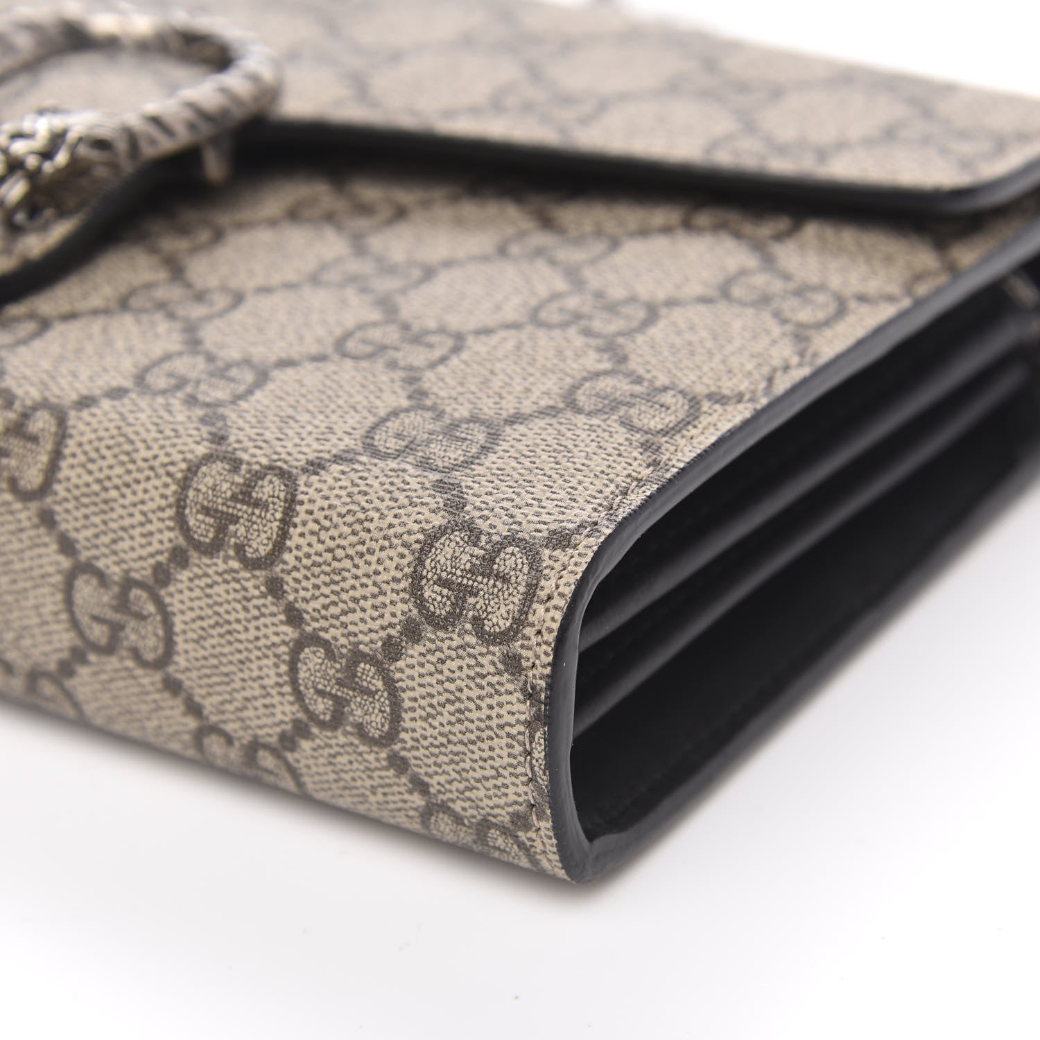 Gucci GG Supreme Monogram Mini Dionysus Chain Wallet Beige Black 10 of 10