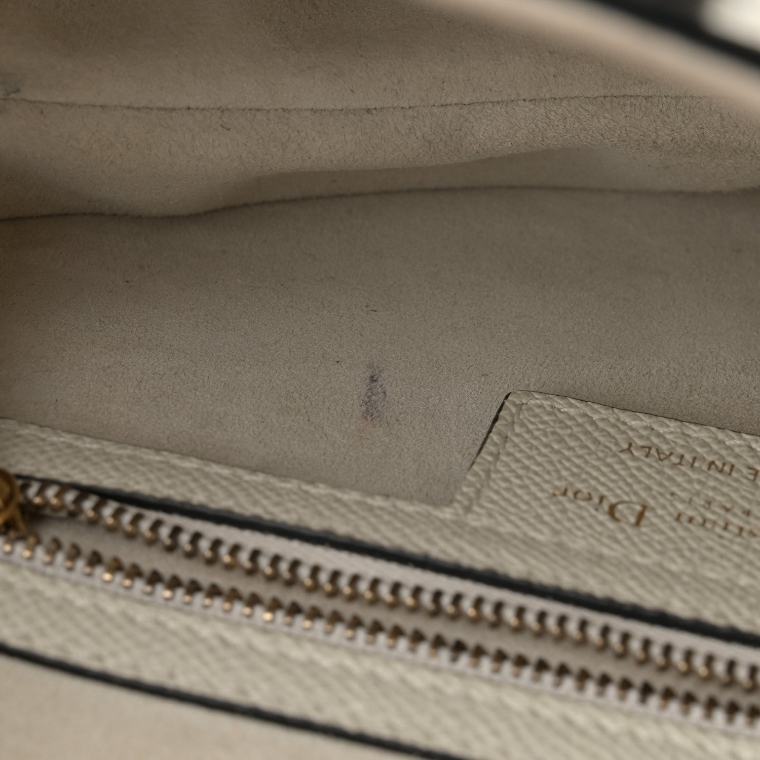 Christian Dior Grained Calfskin Saddle Bag White 12 of 13