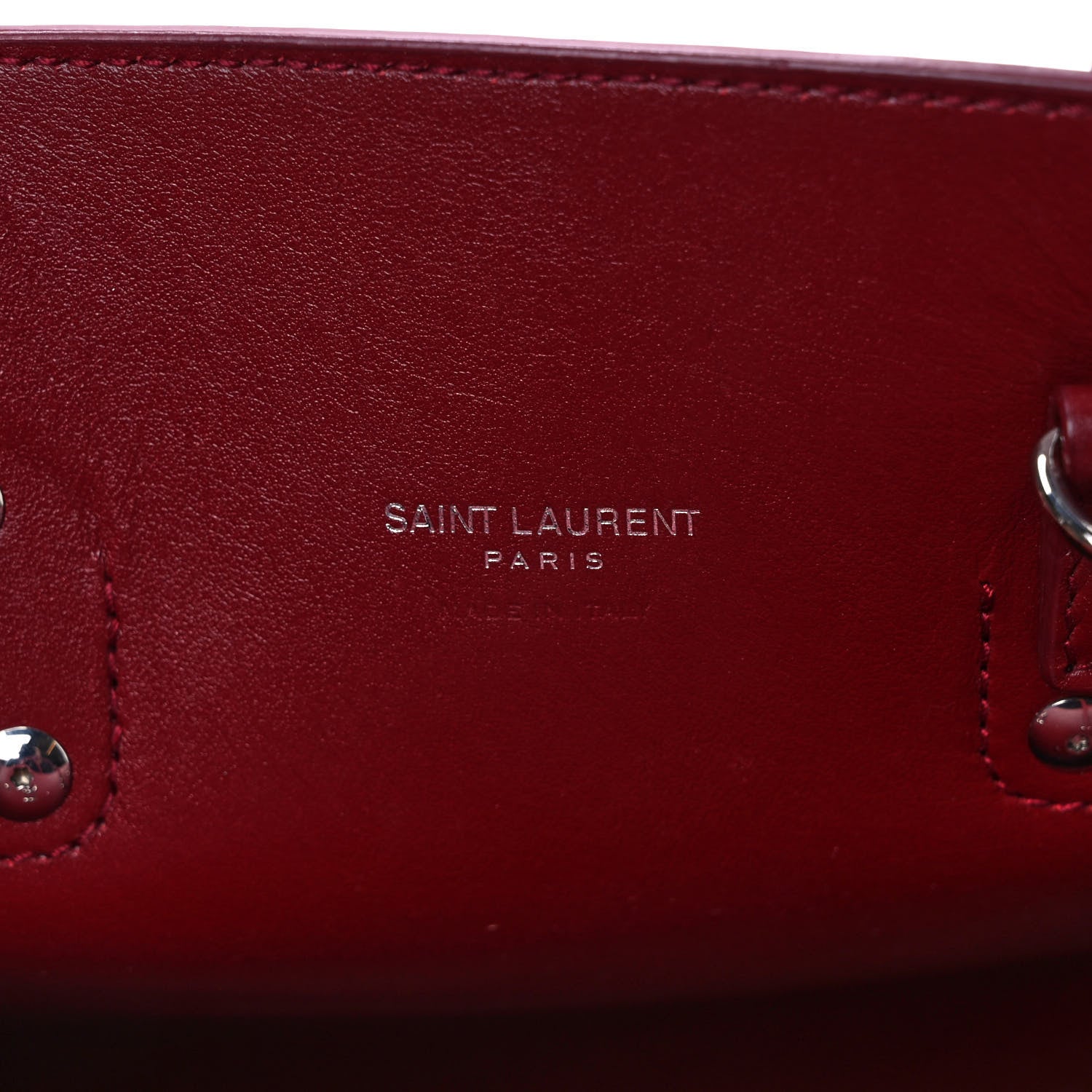 Saint Laurent Grained Calfskin Baby Sac De Jour Opyum Red 6 of 8