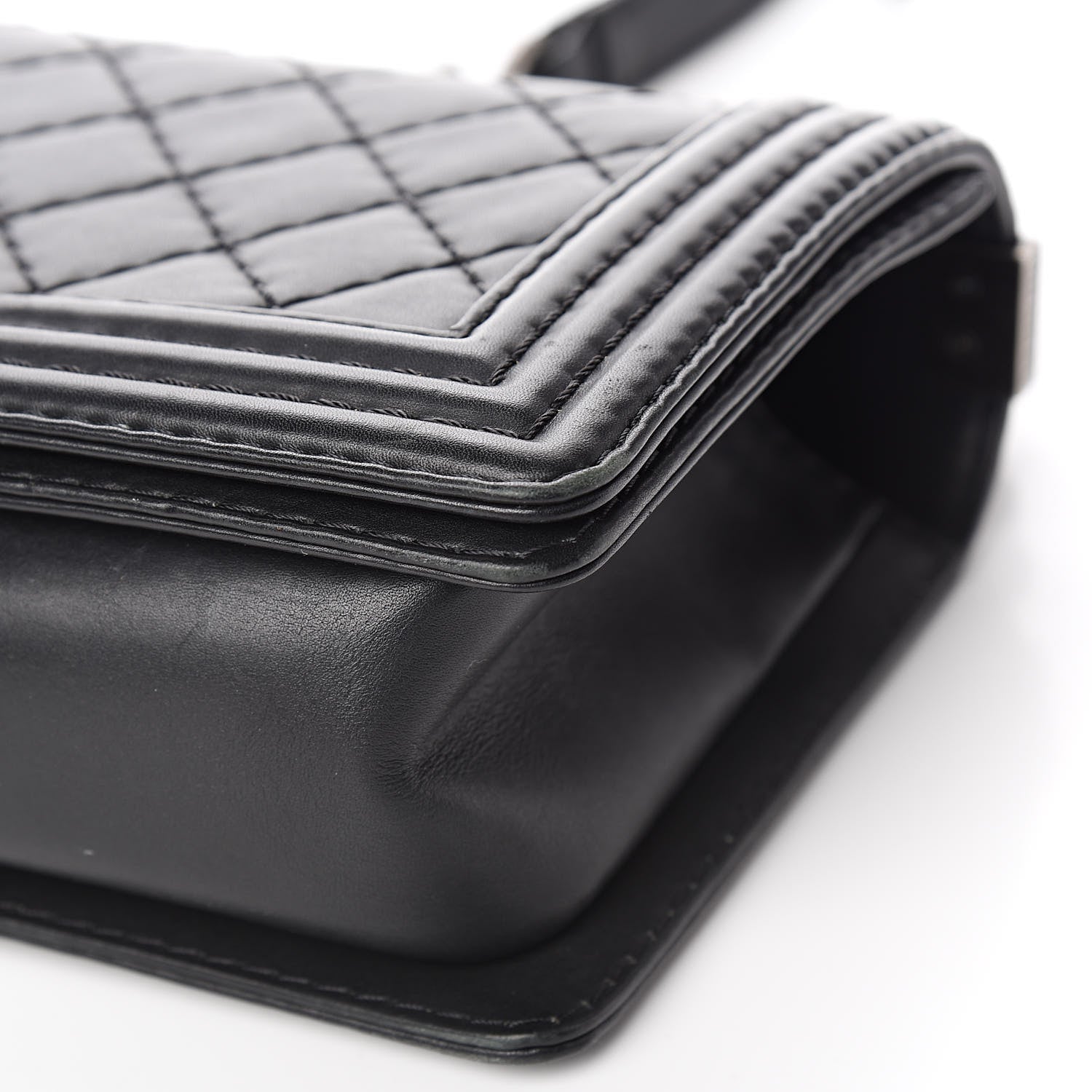 Chanel Lambskin Stitch Quilted Medium Boy Flap Black 11 of 14