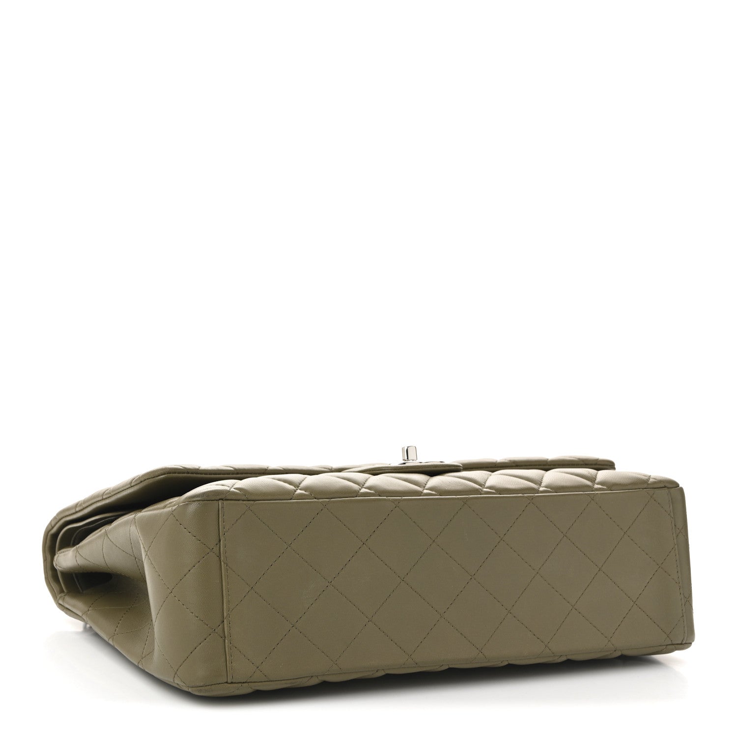 Chanel Lambskin Quilted Maxi Double Flap Green 4 of 10