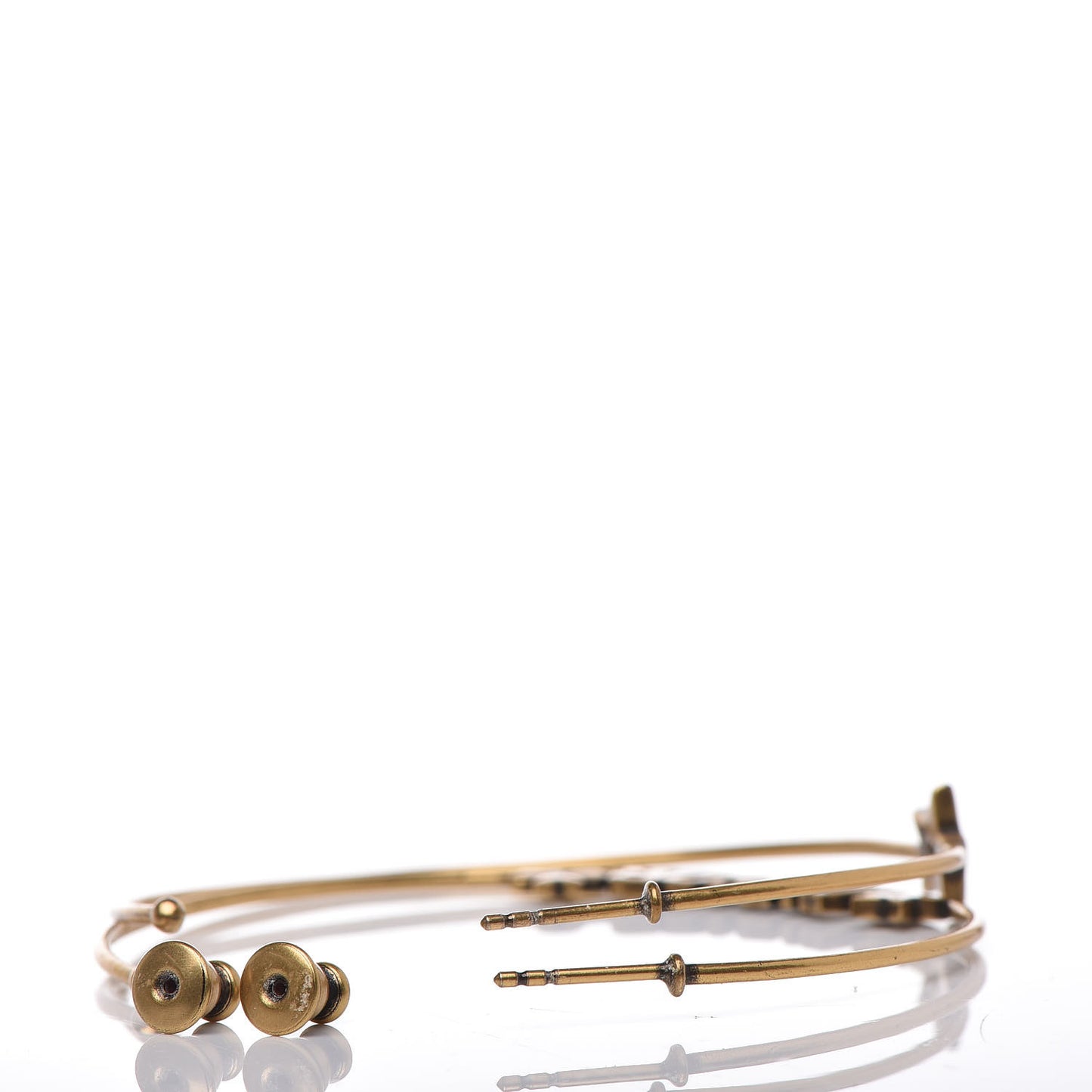 Metal J'Adior Hoop Earrings Gold