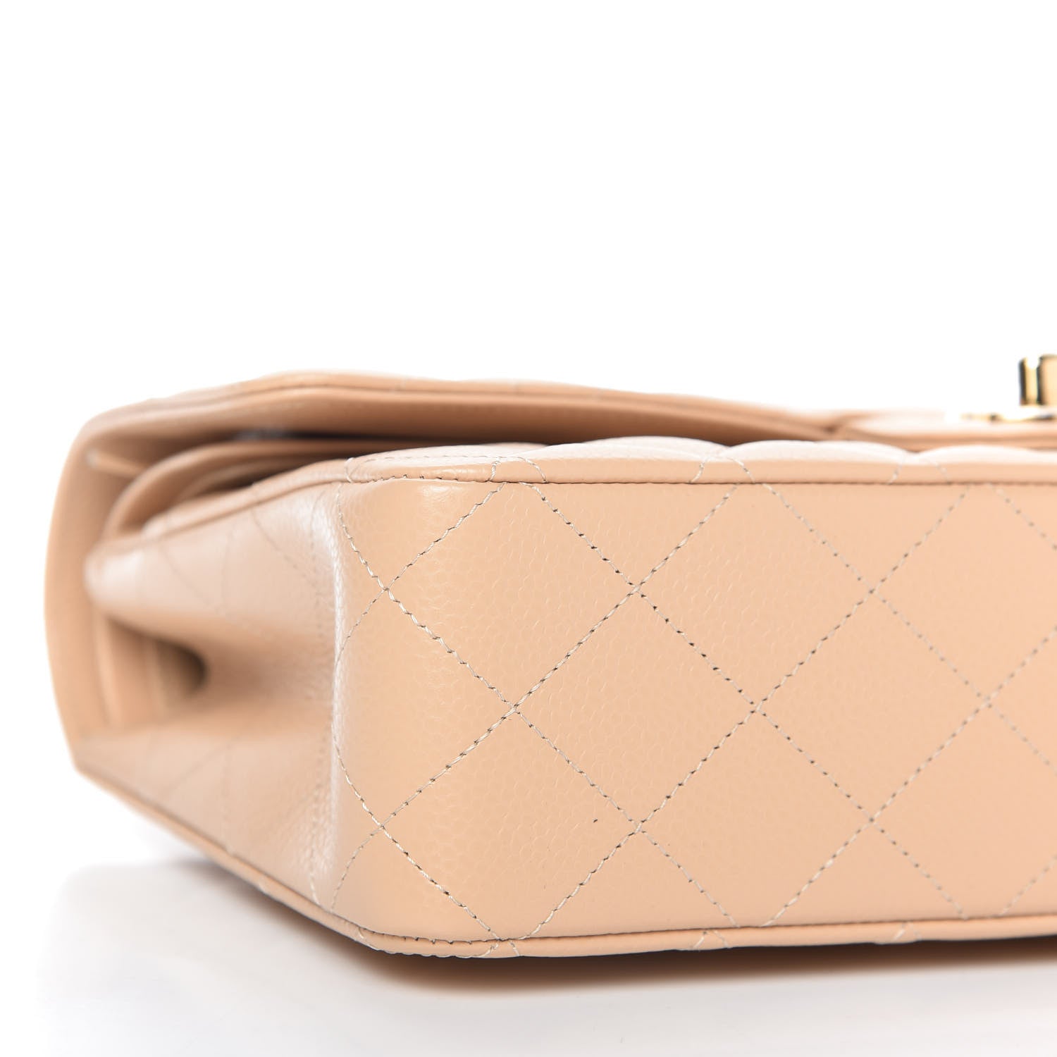 Chanel Caviar Quilted Medium Double Flap Beige 7 of 12