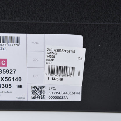 Chanel Grained Calfskin Velcro Dad Sandals 40.5 Black 9 of 9