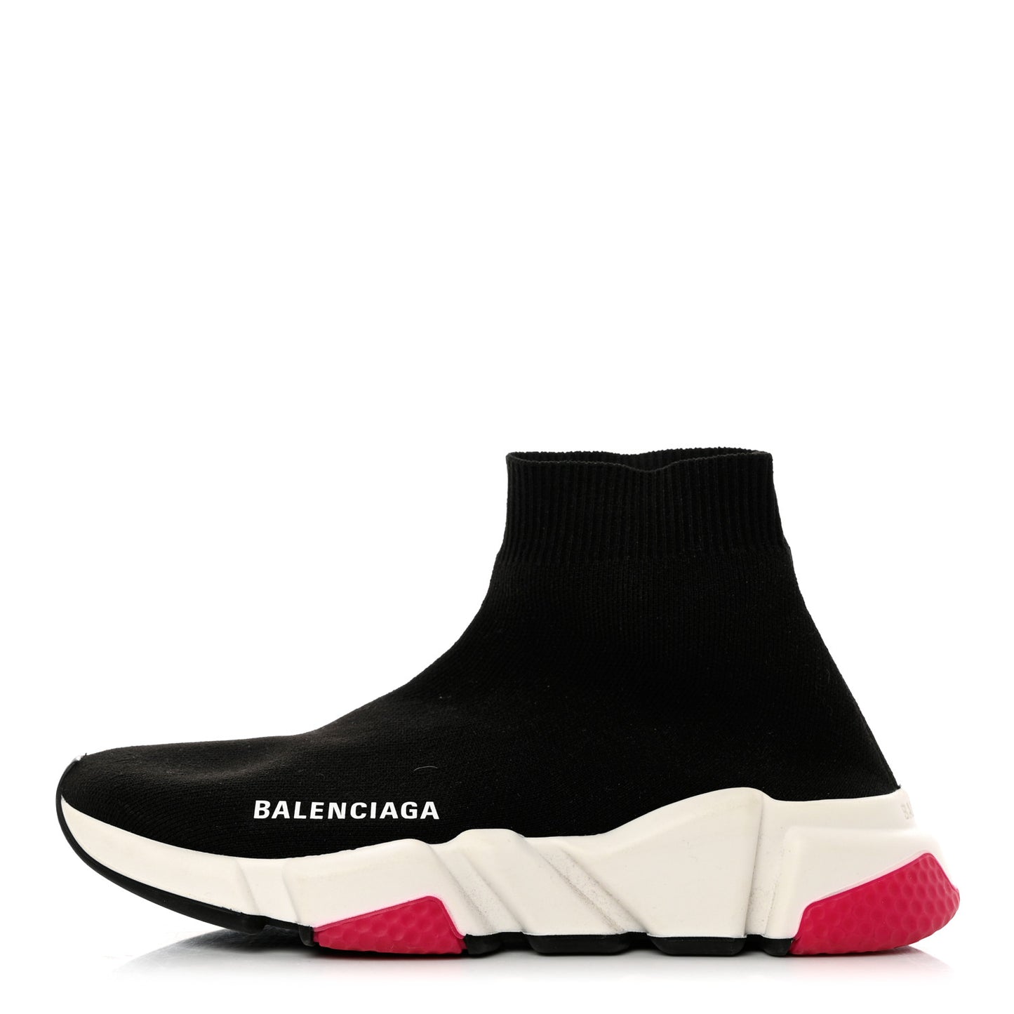 Neoprene Knit Womens Speed Sneakers 36 Black Pink