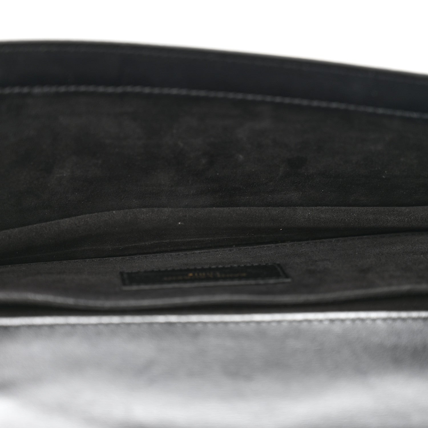 Saint Laurent Smooth Calfskin Ruffles Clutch Black Gold 5 of 11