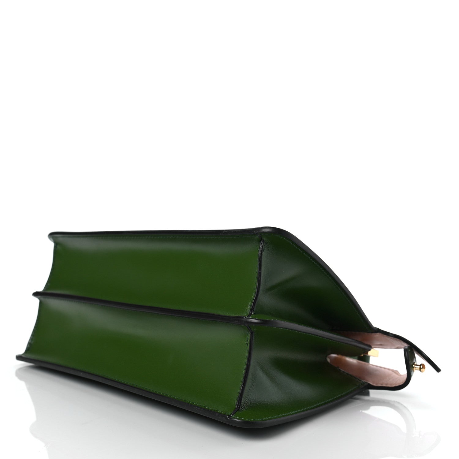 Fendi Vitello King Luxor Shiny Nappa Medium Peekaboo I SEE U East West Satchel Verde Light Rose 7 of 7